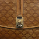 CELINE Macadam Canvas Shoulder Bag PVC Leather Beige Gold Auth ARZ884-17