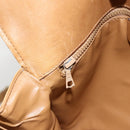 CELINE Macadam Canvas Shoulder Bag PVC Leather Beige Gold Auth ARZ884-21