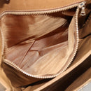 CELINE Macadam Canvas Shoulder Bag PVC Leather Beige Gold Auth ARZ884-22
