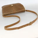CELINE Macadam Canvas Shoulder Bag PVC Leather Beige Gold Auth ARZ884-7