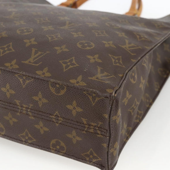 LOUIS VUITTON Monogram Sac Plat Hand Bag M51140 LV Auth ARZ886