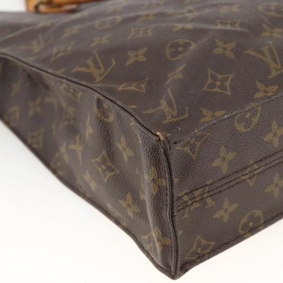LOUIS VUITTON Monogram Sac Plat Hand Bag M51140 LV Auth ARZ886