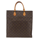 LOUIS VUITTON Monogram Sac Plat Hand Bag M51140 LV Auth ARZ886-13