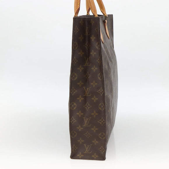 LOUIS VUITTON Monogram Sac Plat Hand Bag M51140 LV Auth ARZ886