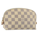 LOUIS VUITTON Damier Azur Pochette Cosmetic PM Pouch N60024 LV Auth ARZ890-1