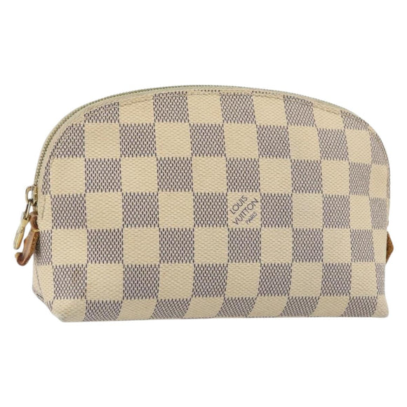 LOUIS VUITTON Damier Azur Pochette Cosmetic PM Pouch N60024 LV Auth ARZ890
