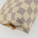 LOUIS VUITTON Damier Azur Pochette Cosmetic PM Pouch N60024 LV Auth ARZ890-16