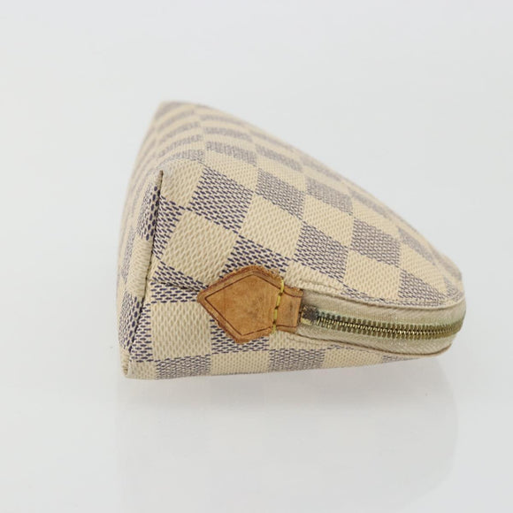 LOUIS VUITTON Damier Azur Pochette Cosmetic PM Pouch N60024 LV Auth ARZ890
