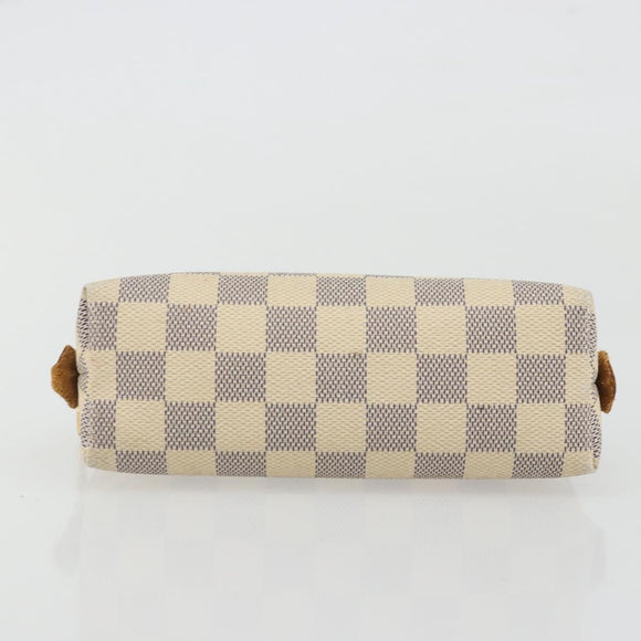 LOUIS VUITTON Damier Azur Pochette Cosmetic PM Pouch N60024 LV Auth ARZ890