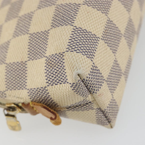 LOUIS VUITTON Damier Azur Pochette Cosmetic PM Pouch N60024 LV Auth ARZ890