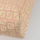 FENDI Zucchino Canvas Hand Bag Pink Gold Auth ARZ892A-15