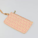 FENDI Zucchino Canvas Hand Bag Pink Gold Auth ARZ892A-19