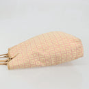 FENDI Zucchino Canvas Hand Bag Pink Gold Auth ARZ892A-4