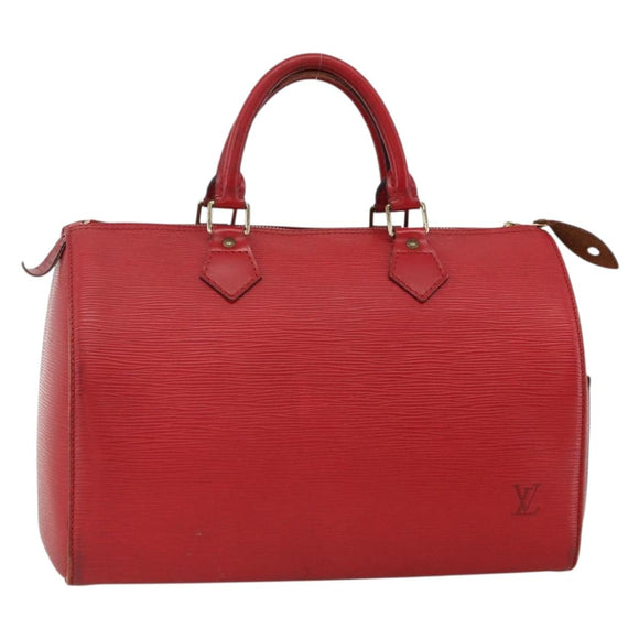 LOUIS VUITTON Epi Speedy 30 Hand Bag Castilian Red M43007 LV Auth ARZ895