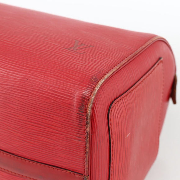 LOUIS VUITTON Epi Speedy 30 Hand Bag Castilian Red M43007 LV Auth ARZ895