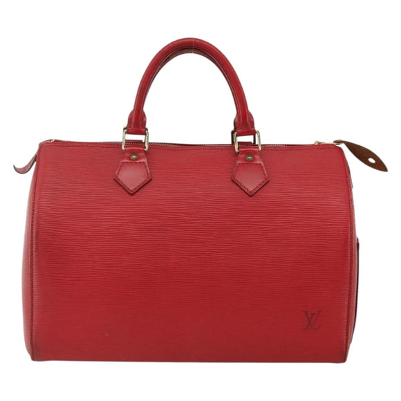 LOUIS VUITTON Epi Speedy 30 Hand Bag Castilian Red M43007 LV Auth ARZ895