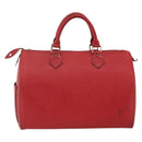 LOUIS VUITTON Epi Speedy 30 Hand Bag Castilian Red M43007 LV Auth ARZ895-3