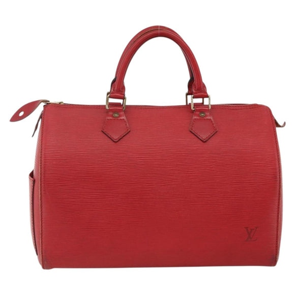 LOUIS VUITTON Epi Speedy 30 Hand Bag Castilian Red M43007 LV Auth ARZ895