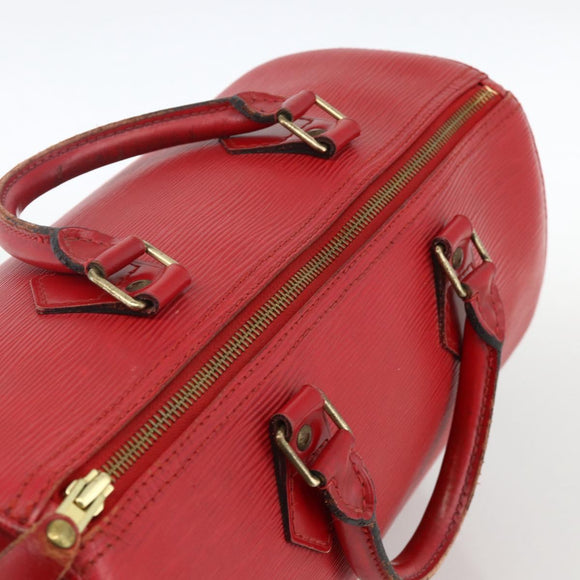 LOUIS VUITTON Epi Speedy 30 Hand Bag Castilian Red M43007 LV Auth ARZ895