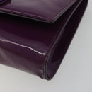 Salvatore Ferragamo Vala Chain Bag Patent leather Purple Gold Auth ARZ899-9