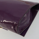 Salvatore Ferragamo Vala Chain Bag Patent leather Purple Gold Auth ARZ899-15