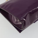 Salvatore Ferragamo Vala Chain Bag Patent leather Purple Gold Auth ARZ899-16