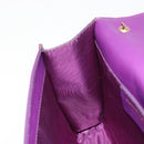 Salvatore Ferragamo Vala Chain Bag Patent leather Purple Gold Auth ARZ899-19