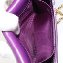 Salvatore Ferragamo Vala Chain Bag Patent leather Purple Gold Auth ARZ899-20