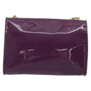 Salvatore Ferragamo Vala Chain Bag Patent leather Purple Gold Auth ARZ899-2