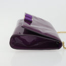 Salvatore Ferragamo Vala Chain Bag Patent leather Purple Gold Auth ARZ899-3