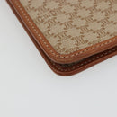 CELINE Macadam Canvas Clutch Bag PVC Beige Gold Auth ARZ901-16