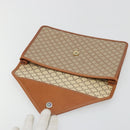 CELINE Macadam Canvas Clutch Bag PVC Beige Gold Auth ARZ901-8