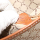 CELINE Macadam Canvas Clutch Bag PVC Beige Gold Auth ARZ901-12