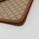 CELINE Macadam Canvas Clutch Bag PVC Beige Gold Auth ARZ901-7