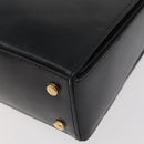 CELINE Hand Bag Leather Black Gold Auth ARZ905-16