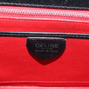 CELINE Hand Bag Leather Black Gold Auth ARZ905-17