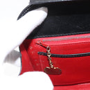 CELINE Hand Bag Leather Black Gold Auth ARZ905-23