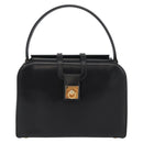 CELINE Hand Bag Leather Black Gold Auth ARZ905-13