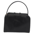 CELINE Hand Bag Leather Black Gold Auth ARZ905-2