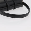 CELINE Hand Bag Leather Black Gold Auth ARZ905-7