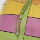 CELINE Shoulder Bag Leather Multicolor Silver Auth ARZ906-9