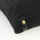 PRADA Hand Bag Nylon Black Gold Auth ARZ907-14