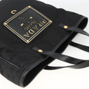 PRADA Hand Bag Nylon Black Gold Auth ARZ907-6
