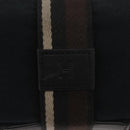 HERMES Trocha Horizontal Zonal MM Hand Bag Canvas Black Auth ARZ908-17