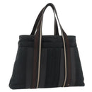 HERMES Trocha Horizontal Zonal MM Hand Bag Canvas Black Auth ARZ908-1