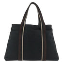 HERMES Trocha Horizontal Zonal MM Hand Bag Canvas Black Auth ARZ908-2