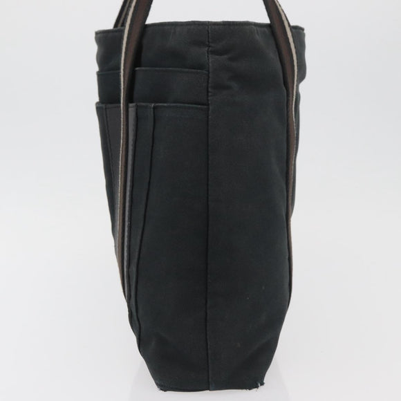 HERMES Trocha Horizontal Zonal MM Hand Bag Canvas Black Auth ARZ908