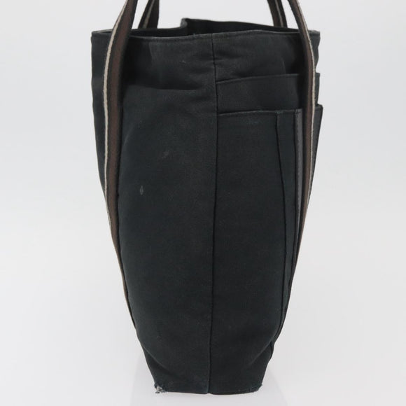 HERMES Trocha Horizontal Zonal MM Hand Bag Canvas Black Auth ARZ908