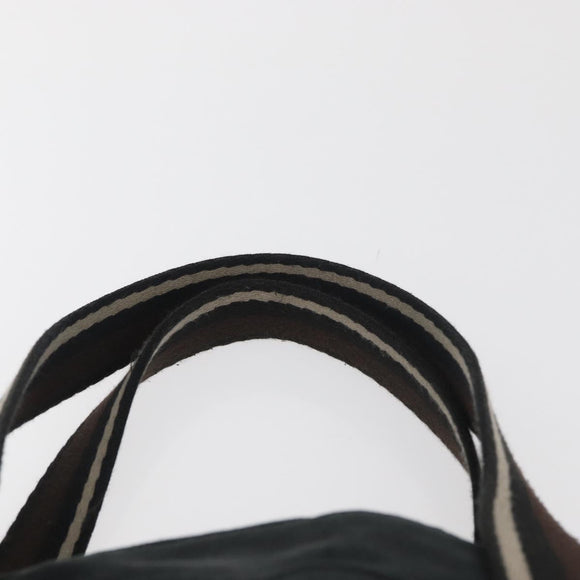 HERMES Trocha Horizontal Zonal MM Hand Bag Canvas Black Auth ARZ908