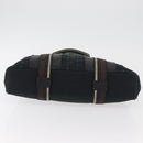 HERMES Trocha Horizontal Zonal MM Hand Bag Canvas Black Auth ARZ908-5